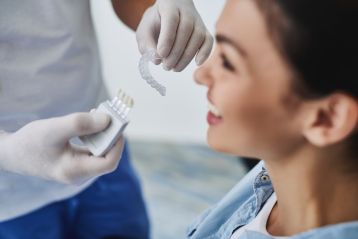 Woman having an Invisalign appointment